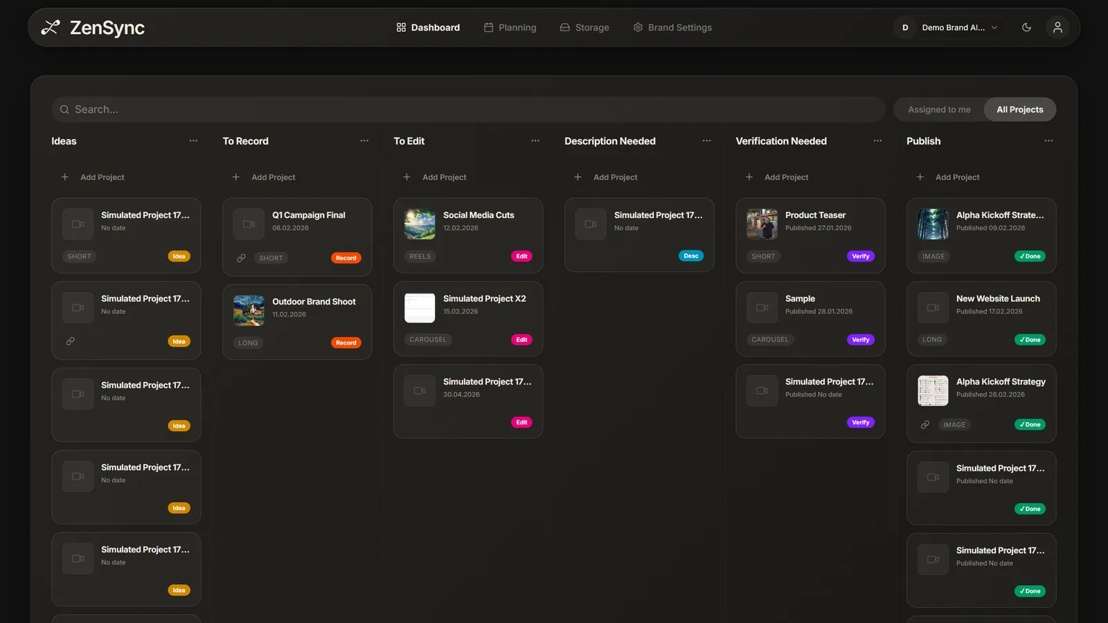 Screenshot der App ZenSync